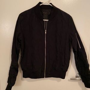Black bomber jacket
